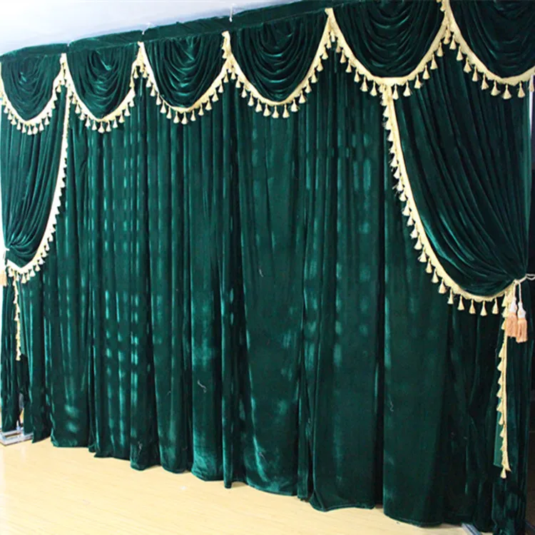Классическая занавеска для студийной съемки 3x6 м верхняя бархатная свадебная с кисточкой|Фоны вечеринки| |