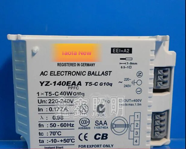 Электронный балласт переменного тока YZ140EAA T5 C 40 Вт для стандартных выпрямителей с