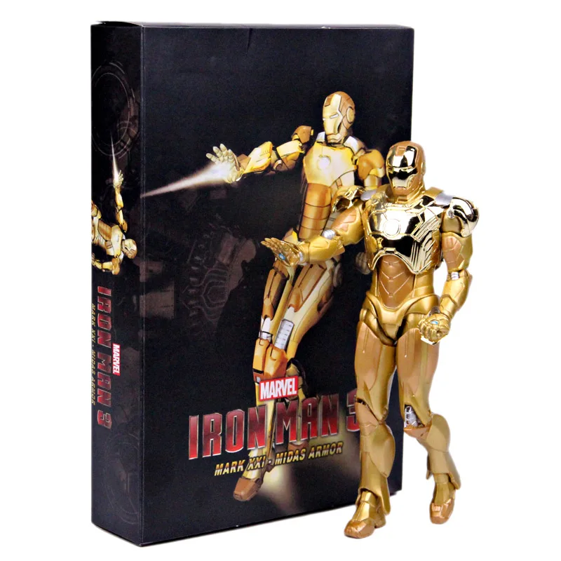 Marvel Мстители Железный человек фигурка модель MK42 MK43 MK21 IronMan Коллекционная кукла ПВХ фигурка подарок на день рождения игрушка для детей - Цвет: MK21 with box