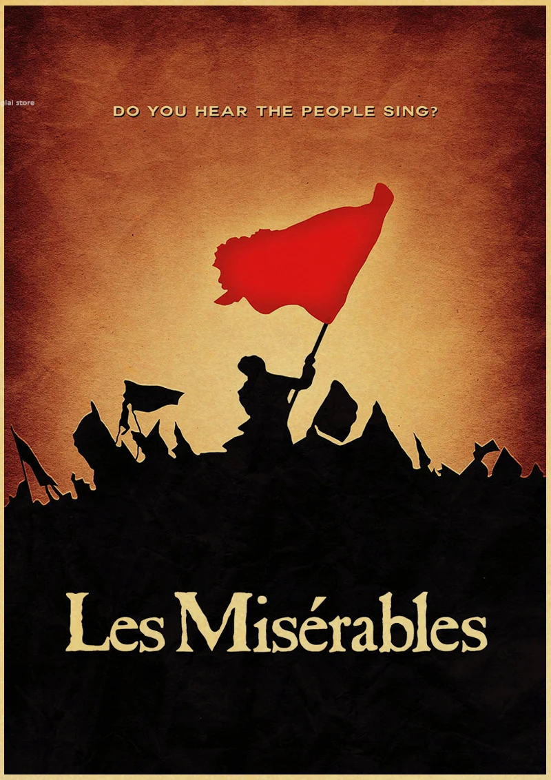 Les Miserables плакат с Оскаром ретро крафт бумага декоративные наклейки на стену|wall