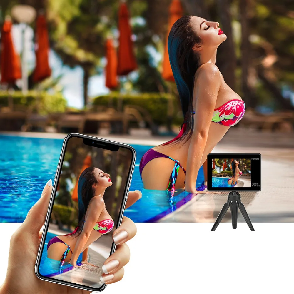Экшн-камера Ultra HD 4 K/25fps WiFi 2 0 &quot170D подводный водонепроницаемый шлем видео
