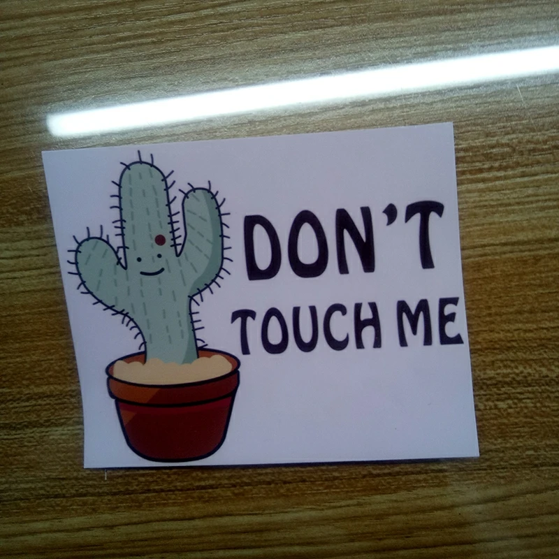 

Don't Touch Me Cactus Funny Vinyl Car Window Bumper Notebook Sticker Decal Personality Accessories
