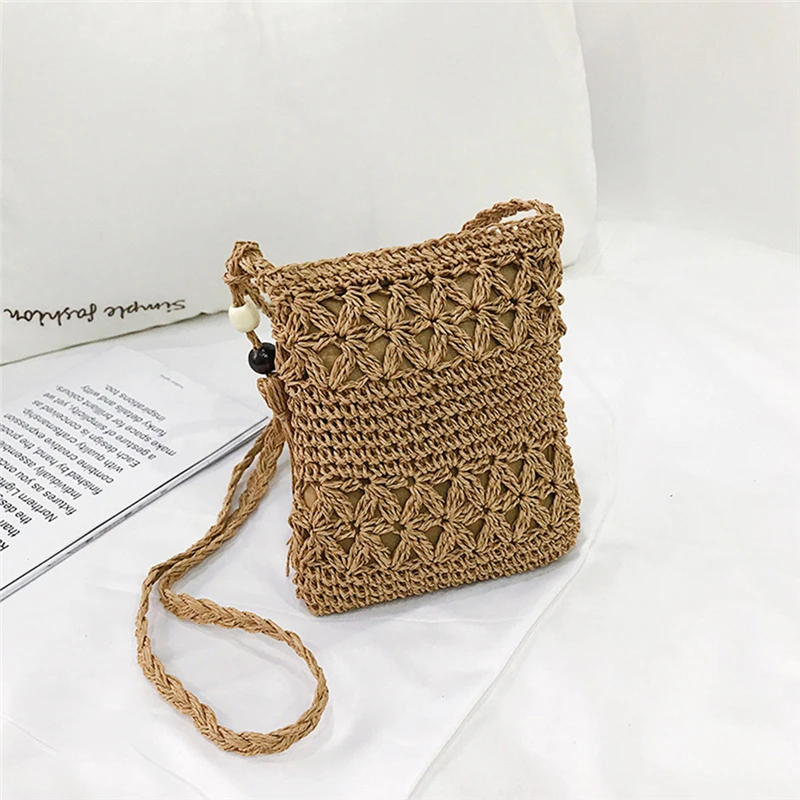 Женская сумка в богемном стиле плетеная Сумка из ротанга соломенная