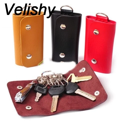 Velishy 1 шт. высокое качество модный стиль одноцветные кошельки для ключей сумка