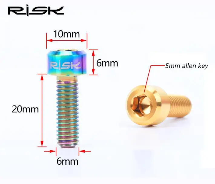 4 шт. титановые винты для велосипеда 6 х20 мм|bicycle parts|disc brake boltstitanium bolts |