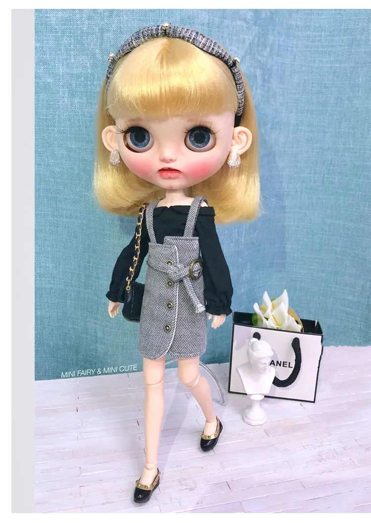 1/6 blyth кукла аксессуары для кукольной одежды модные топы + юбки ob24 azone licca одежда 30