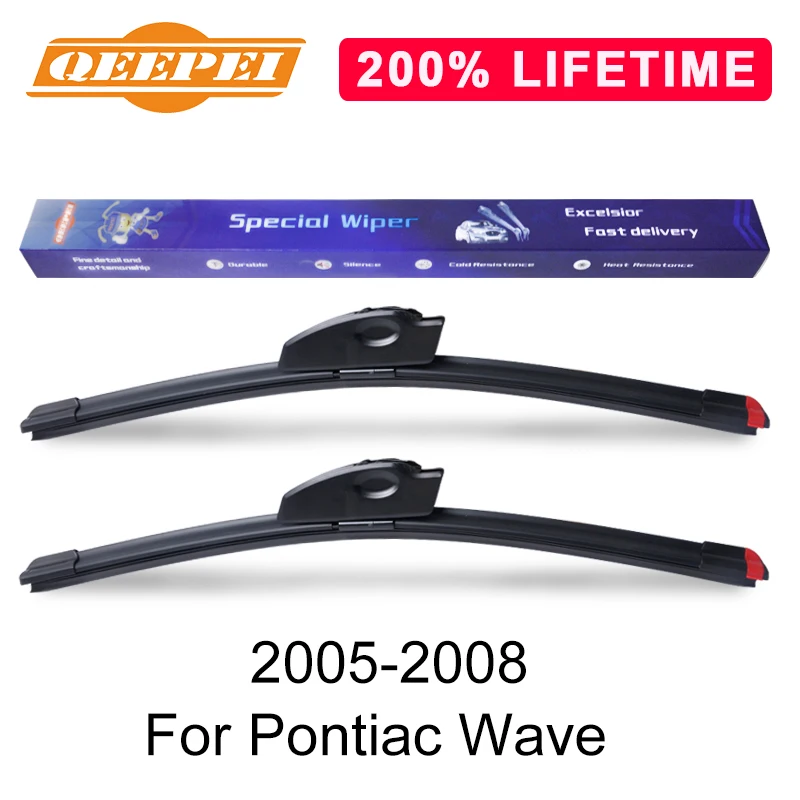QEEPEI Замена стеклоочистителя для Pontiac Wave 2005 2008 силиконовая Резина лобовое стекло