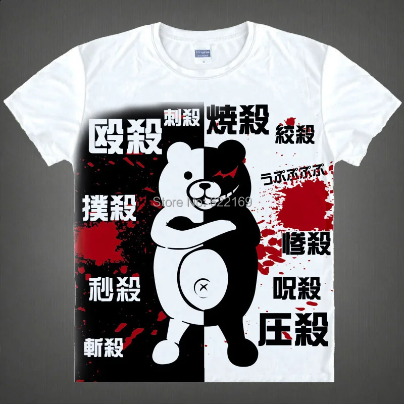 Мужская футболка из аниме данганронпа 2 Monokuma Makoto Naegi японская известная анимация
