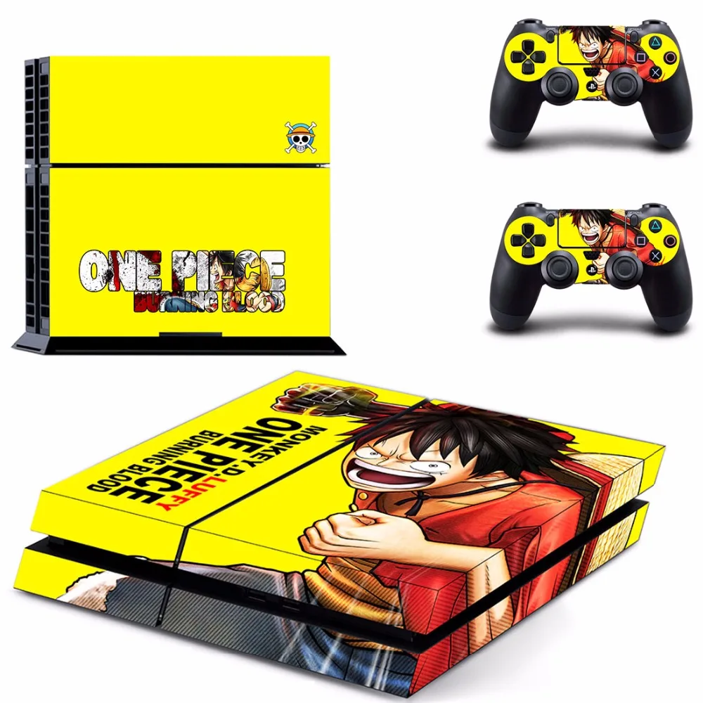 15 модели One piece наклейка Наклейку кожи для Sony PS4 Playstation 4 Консоли Фильм + 2 шт.