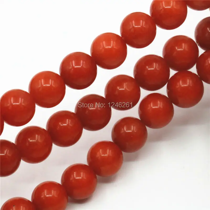 6mm 8mm 10mm 12mm Ornaments Red Sardony Loose DIY Round Beads Stone Hand Made Jewelry Making Design Girls Gifts Christmas Gems | Украшения
