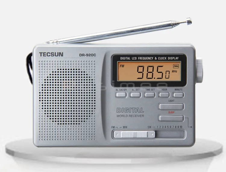 Tecsun DR-920C радио FM MW SW 12 Диапазонный цифровой будильник приемник и подсветка FM портативный радио рекордер Y4139