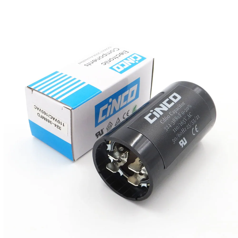 324 388 мкФ 110V 125V 165V CD60 мотор пусковые конденсаторы запуск двигателя ing mfd uf mf