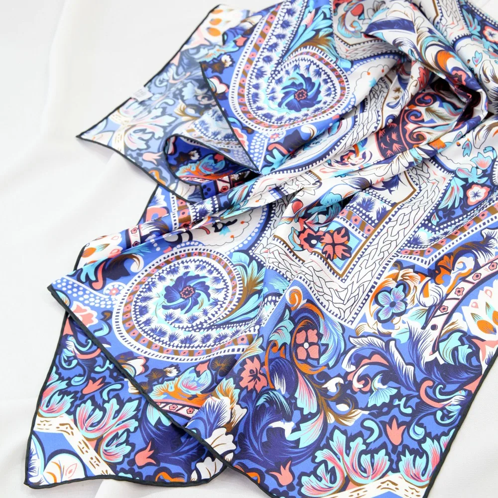 Элегантный шарф ручной работы из 100% саржевого шелка | Аксессуары для одежды