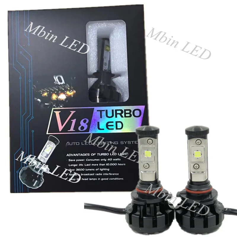 Новый дизайн обновленная автомобильная светодиодная лампа V18 Turbo 9005/HB3 30 Вт 6000 лм k