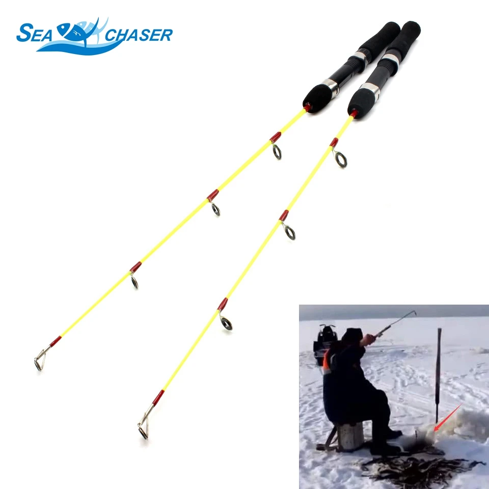 

2pcs Lowest profit Lightweight Ice Fishing Pole 60cm 50g Ice Fishing Rod Winter Fishing Casting Rod Fishing Tackle Free shipping