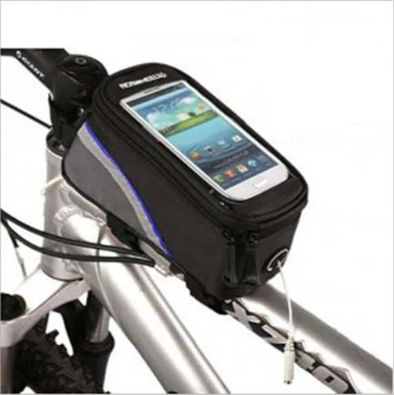 1pcs/lot bike accessories Mobile Phone Bag Bike Cycling Bicycle Sports Frame Pannier Front Tube Double Twins Pack | Спорт и