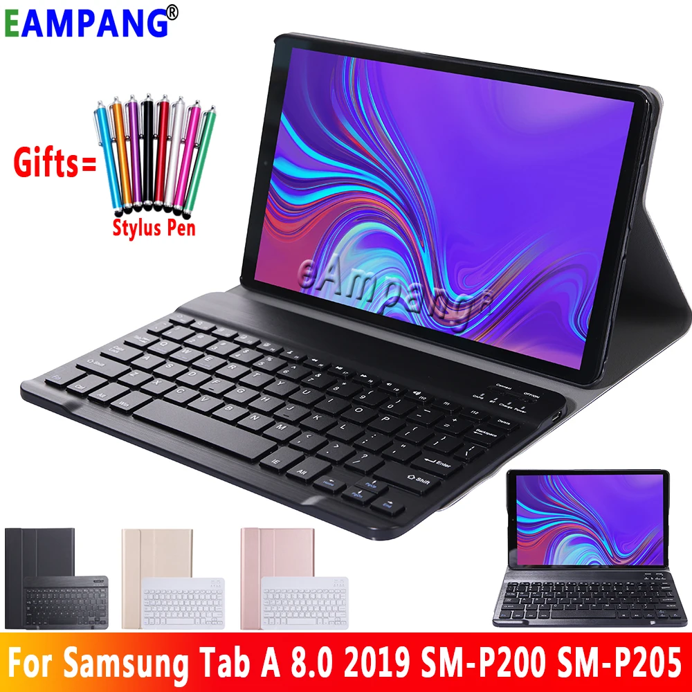 Чехол для клавиатуры Samsung Galaxy Tab A 8 0 2019 P200 P205 тонкий кожаный чехол с Bluetooth и