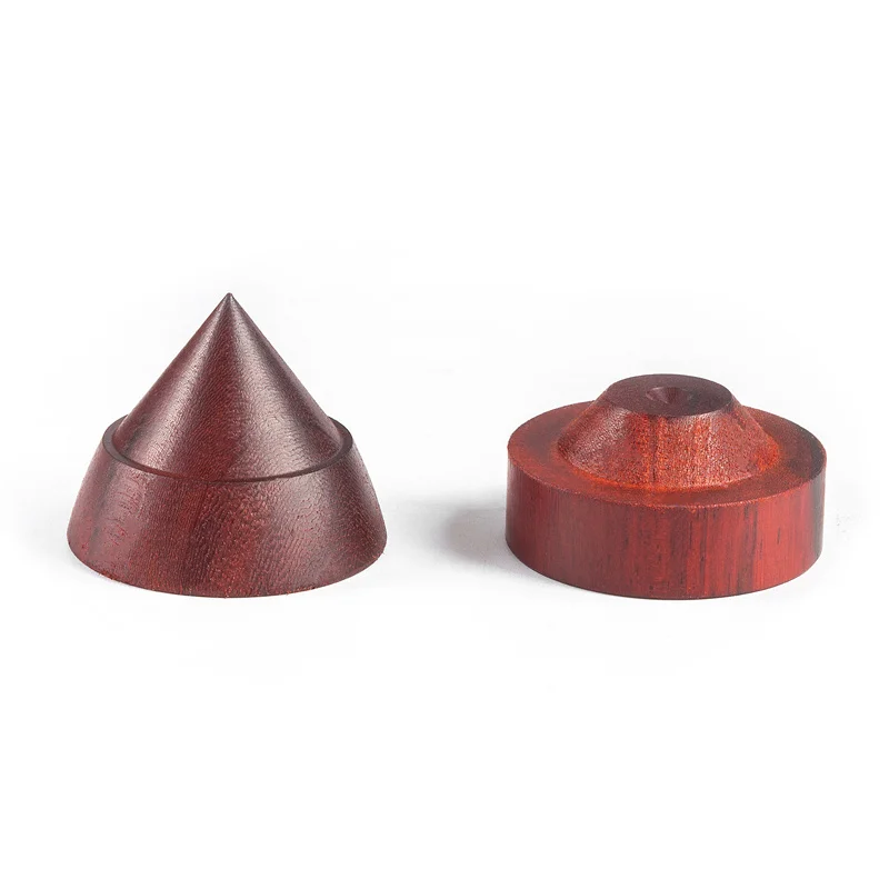 

33mm Rosewood Speaker Cone Spike Pad Loudspeaker Box Amplifier Shockproof Stand Isolation Feet Base Pad #2