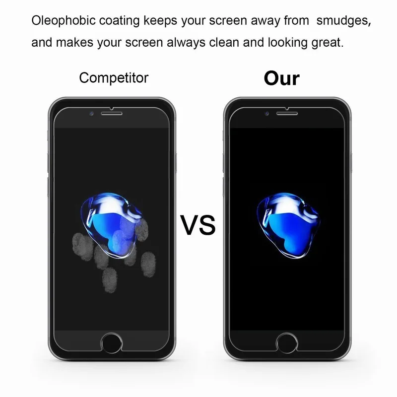Ascromy 2 шт для iPhone 8 7 6s 6 S Plus защита экрана с установочными инструментами закаленное