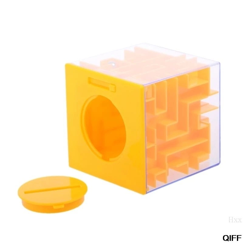 

Novelty 3D Money Maze Bank Cube Puzzle Saving Coin Collection Case Box Brain Game Kids Toy Gift Hxx