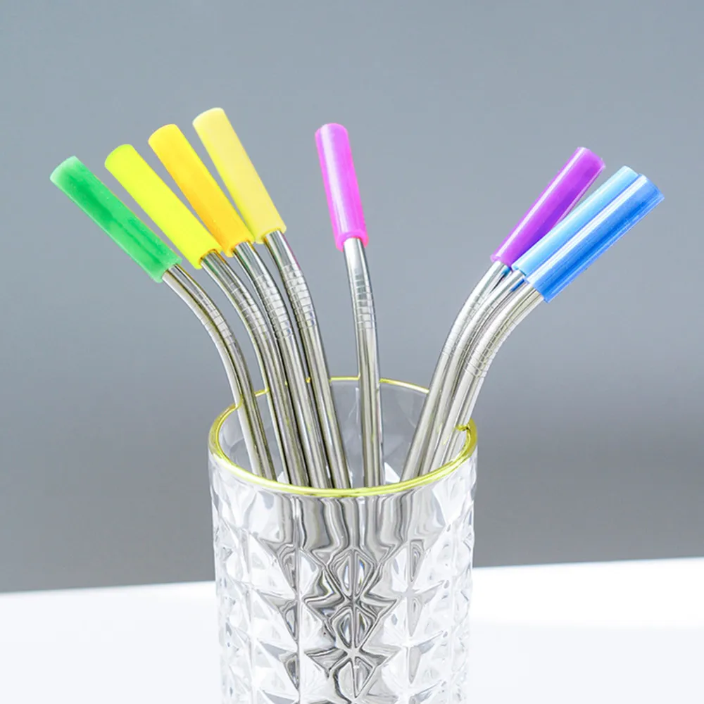 10 шт. многоразовые силиконовые трубочки для пищевых продуктов 6 мм|Соломинки