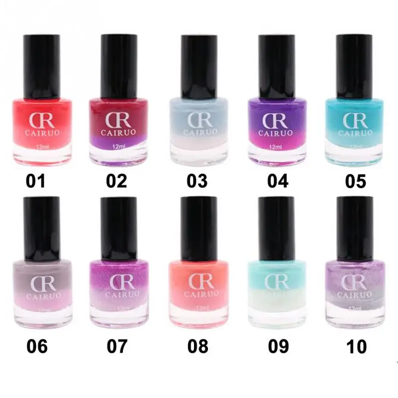 М 1 шт. 12 м температура гель меняющий цвет лак для ногтей термолак Soak Off Gradient color Лак