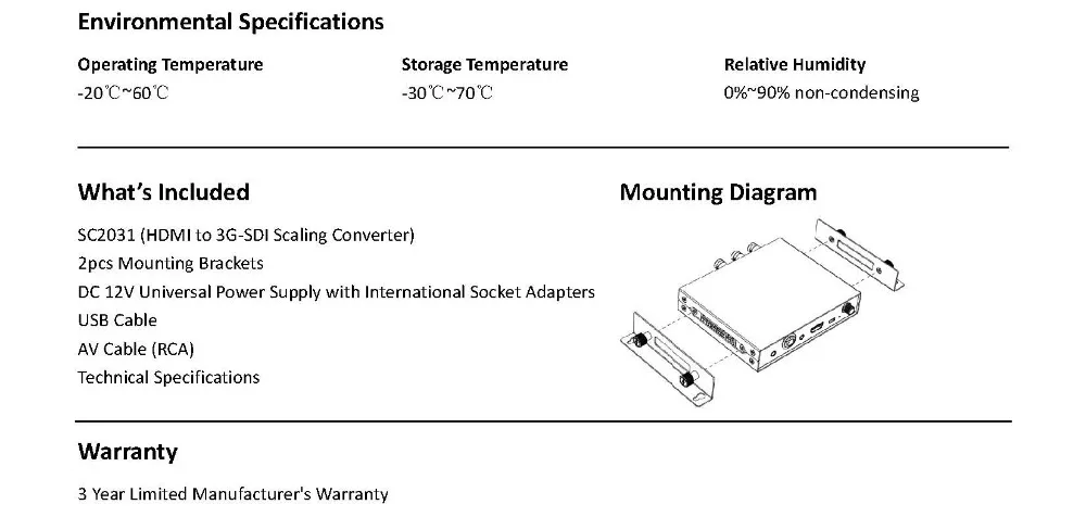 AVmatrix HDMI to SDI масштабируемый конвертер с аудио embededding, Avmatrix HDMI 1080P 60hz to 720p 30hz конвертер для SDI монитора