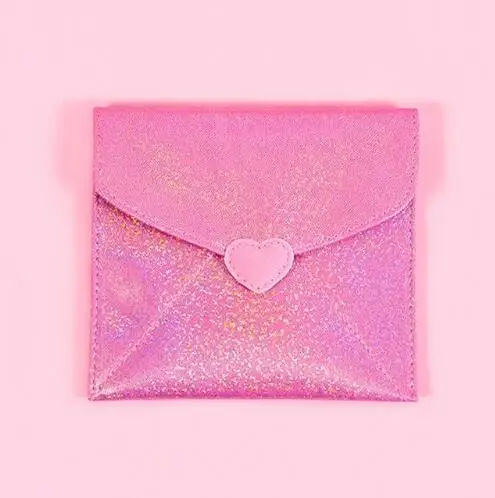 Pink Женская гигиеническая сумка для хранения салфеток, многоразовая сумка для ключей в форме мультяшного героя, кошелек для монет, посылка для кредитных карт, сумка для салфеток - Цвет: Pink
