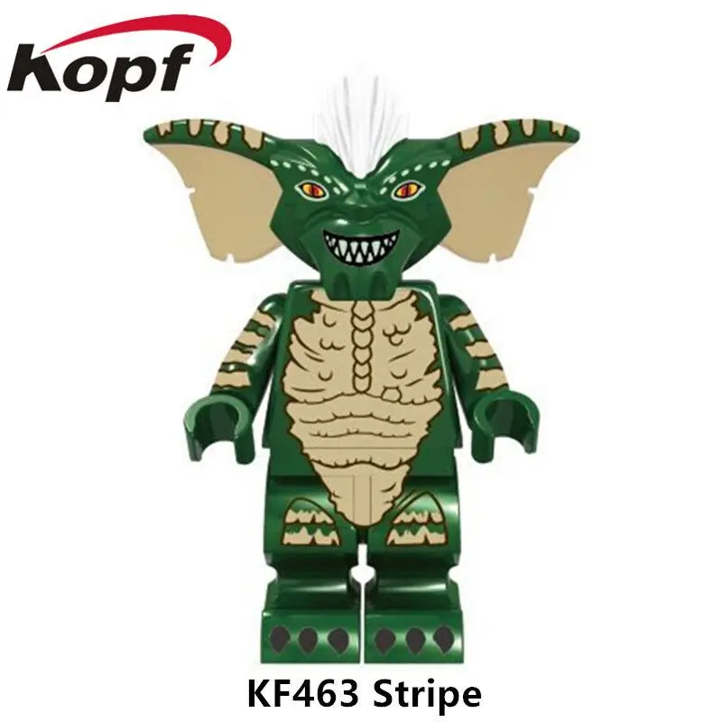 KF463 строительные блоки с супергероями, размеры 71256, зеленые Gremlins, в полоску, Gizmo, кирпичи, экшн-куклы для детей, Подарочные игрушки