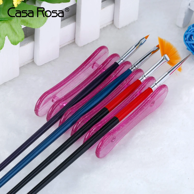 Casa Rosa 1 шт. розовый пластиковые ногтей Pen Дизайн программное средство показа щетки