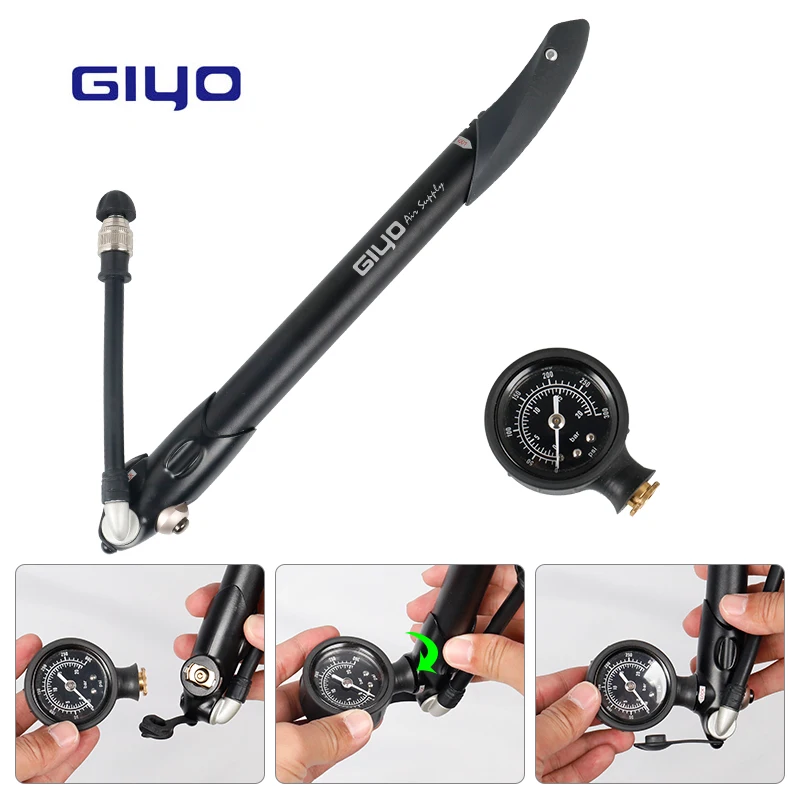 GIYO 300PSI r велосипедный насос телескопический для вилки амортизирующая шина с