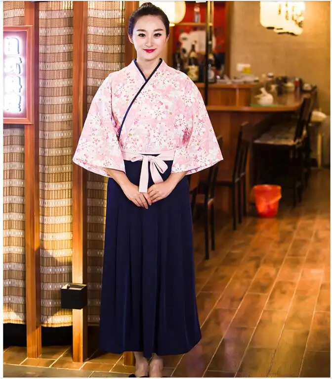 Новая японская кухня искусственная Вишня|uniforme cuisine|japanese waitress uniformsuit suit |
