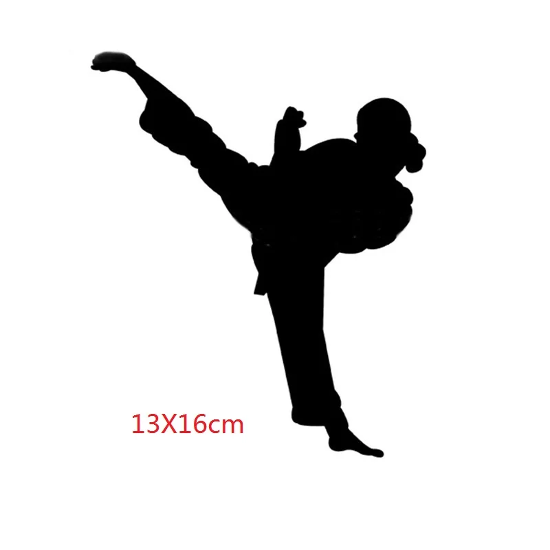 

Chinese Kung Fu Master Legend Women Karate Taekwondo Sign Decal Vinyl wall Stickers SUV Car Window Black Sliver 16 X 13 cm