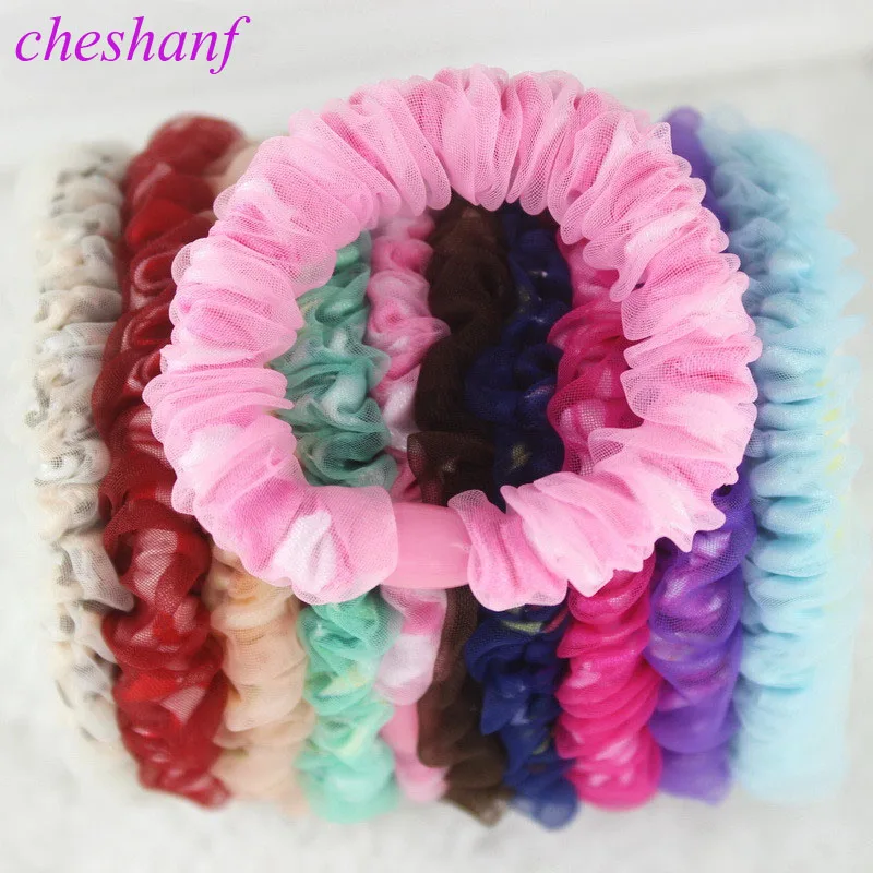 10 шт./Лот двухслойная женская шифоновая резинка для волос|gum for hair|hair clips womenhair clip |