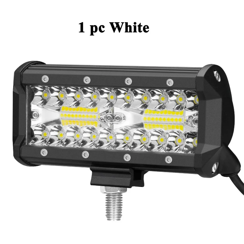 1pc white VISORAK " 120 Вт внедорожный светодиодный рабочий светильник, янтарный светодиодный противотуманный светильник для внедорожника 4x4 4WD, внедорожника, вездехода, трактора, грузовика, светодиодный светильник для вождения - Цвет: 1pc white