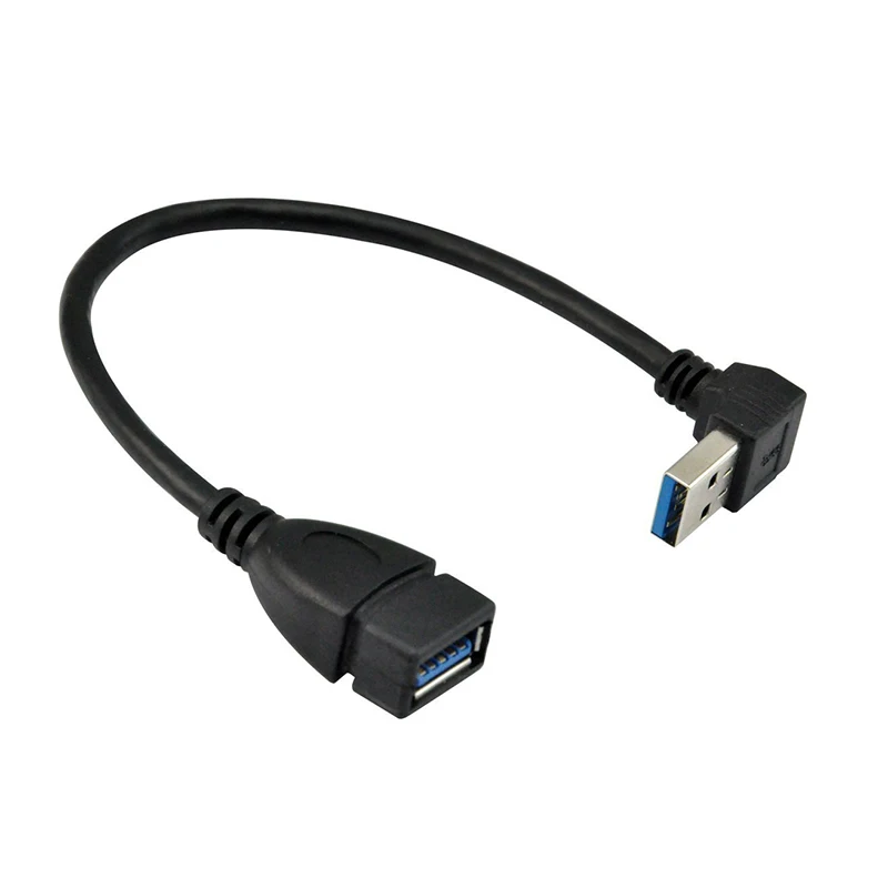 Удлинительный Кабель USB 3 0 с разъемом Папа мама под углом 90 градусов вверх вниз