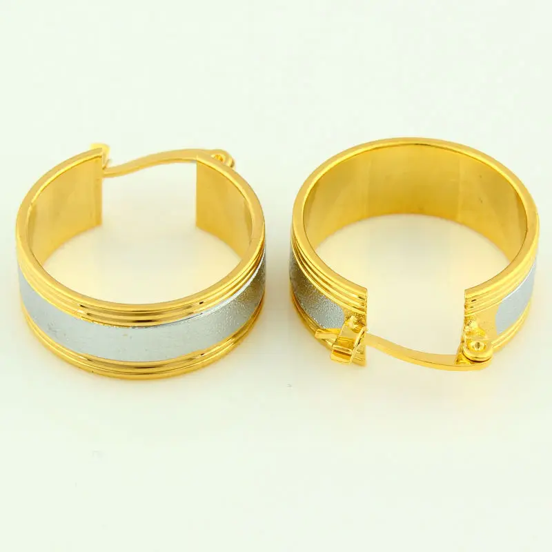 Две серьги с несколькими тонами для женщин позолоченные/посеребренные кольца
