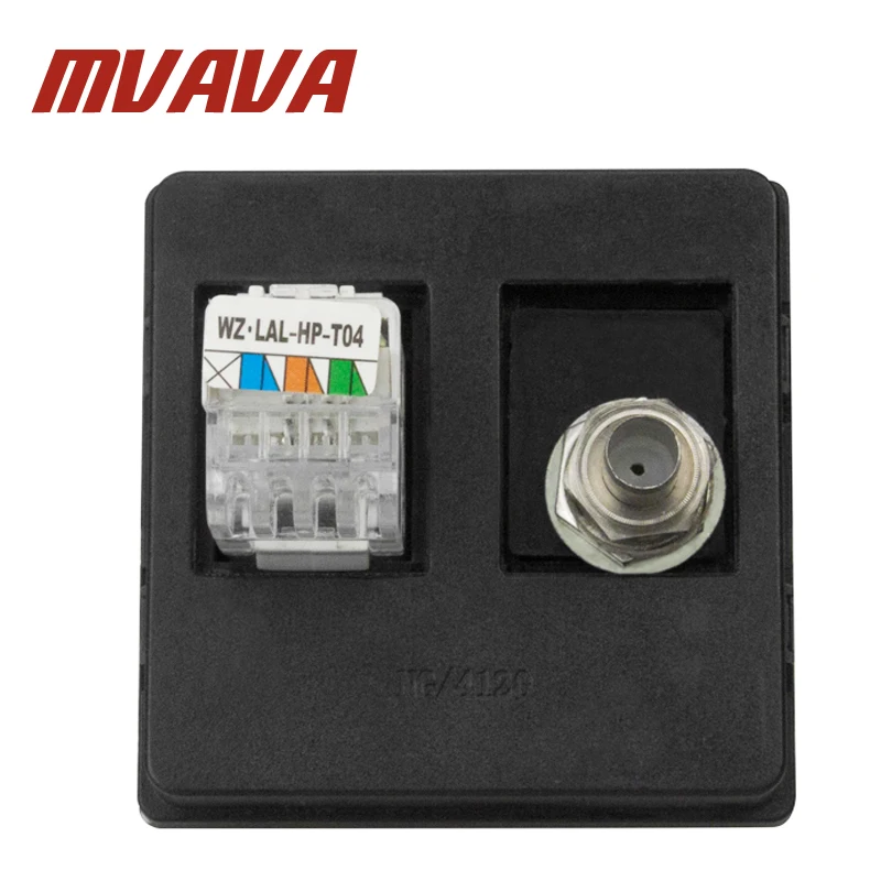 MVAVA Шампань стеклянная панель Телефон и стена под телевизор розетка тел ТВ