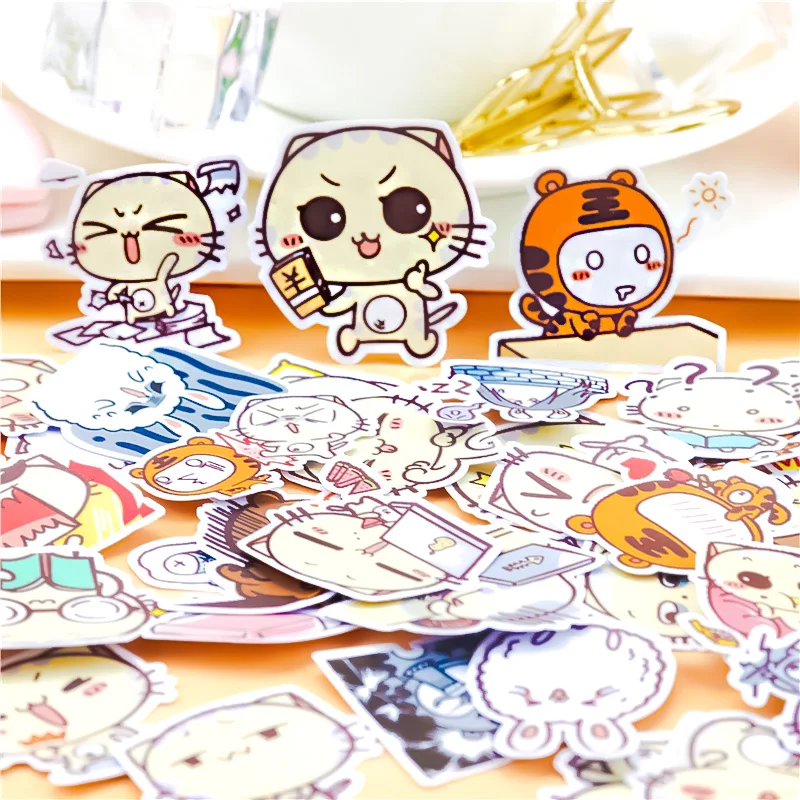 

40pcs/pack Creative Cute Self-made CC Cat Scrapbooking Stickers /decorative Sticker /DIY Craft Photo Albums