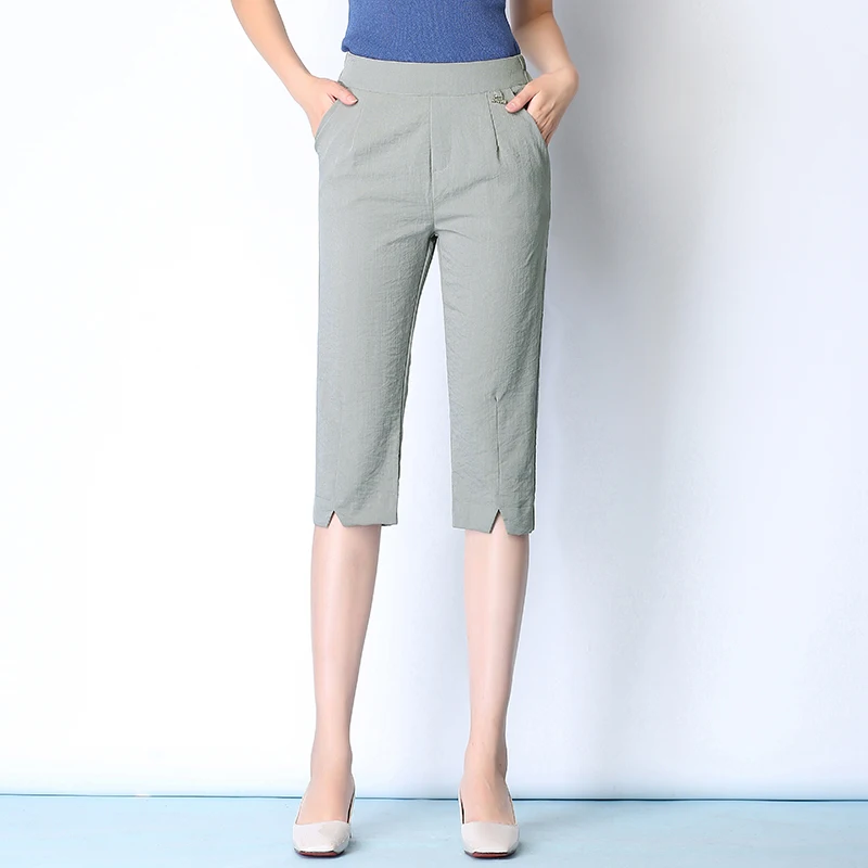 Женские облегающие брюки WKOUD тонкие брюки-карандаш из хлопка и льна с высокой