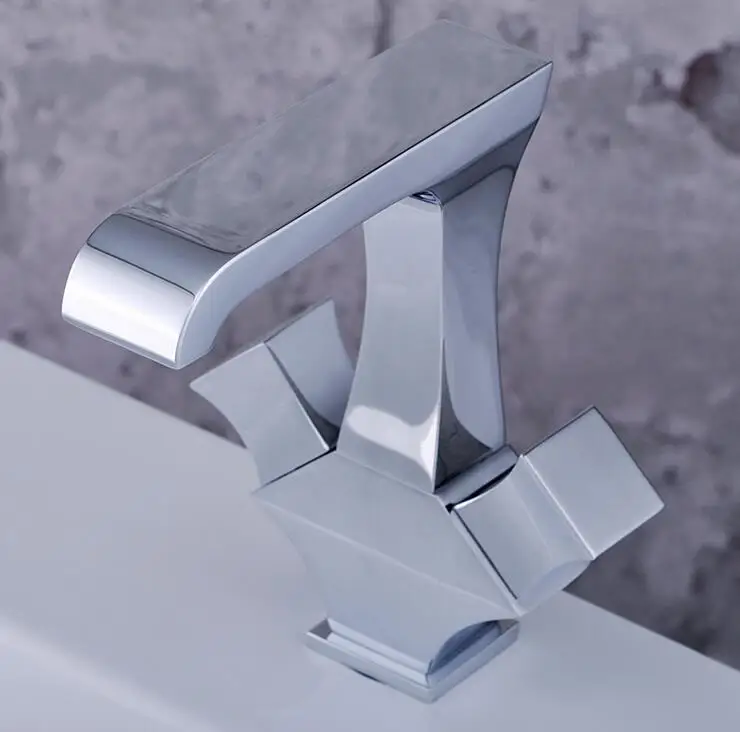 Латунный Смеситель для раковины с одним отверстием хромированный смеситель в