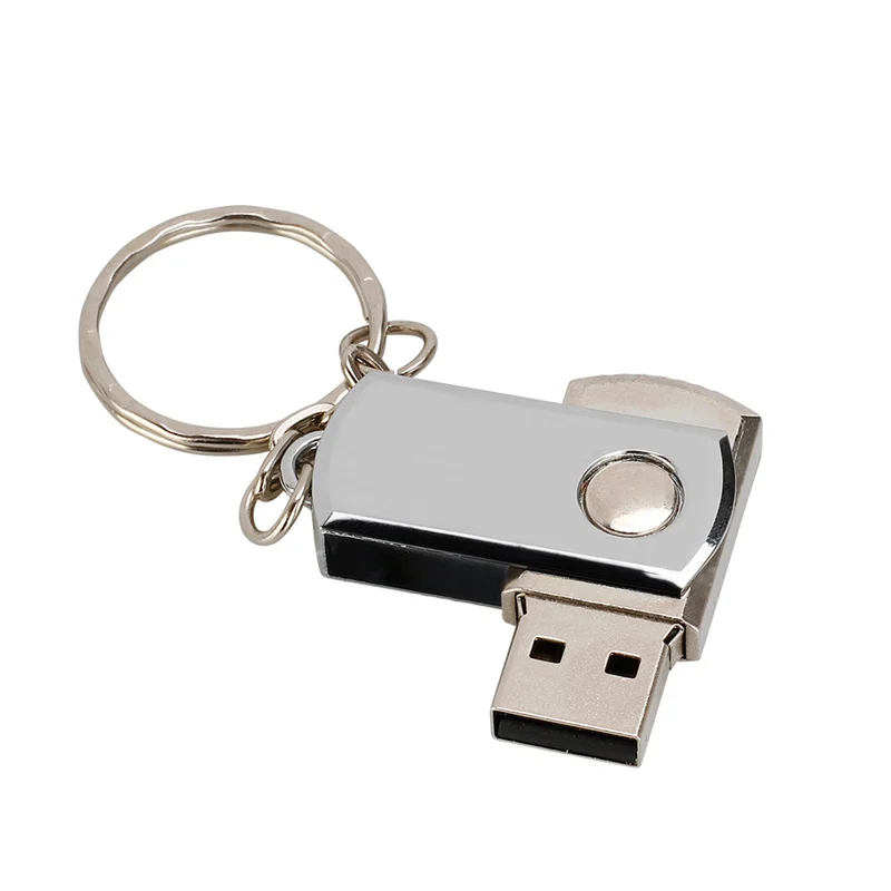 Вращающийся usb флеш-накопитель высокоскоростной водонепроницаемый USB 2,0 Флешка 4 ГБ 8 ГБ 16 ГБ 32 ГБ 64 ГБ 128 ГБ флеш-память металлический свободный логотип
