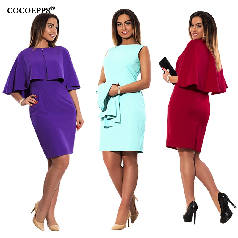 Женское вечернее платье с оборками летнее офисное большого размера 5XL 6XL