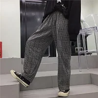 Брюки женские 2019INS супер огонь Harajuku стиль простые дикие клетчатые брюки свободные bf повседневные широкие брюки женские - Цвет: Хаки