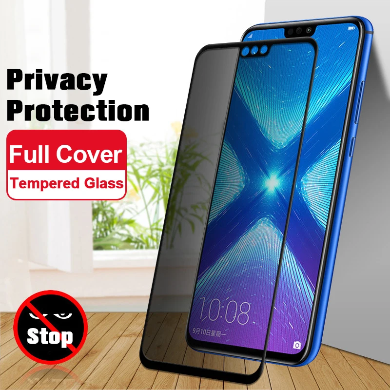 9H полная Защита экрана для huawei mate 10 20 30 Lite 20X антишпионские блики подглядевшее закаленное стекло высокой четкости