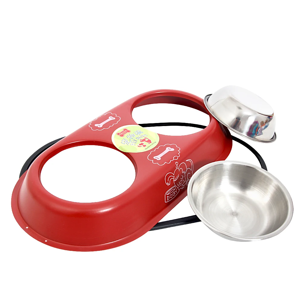 Миска для собаки из нержавеющей стали миска домашних животных кормушка кошек еды