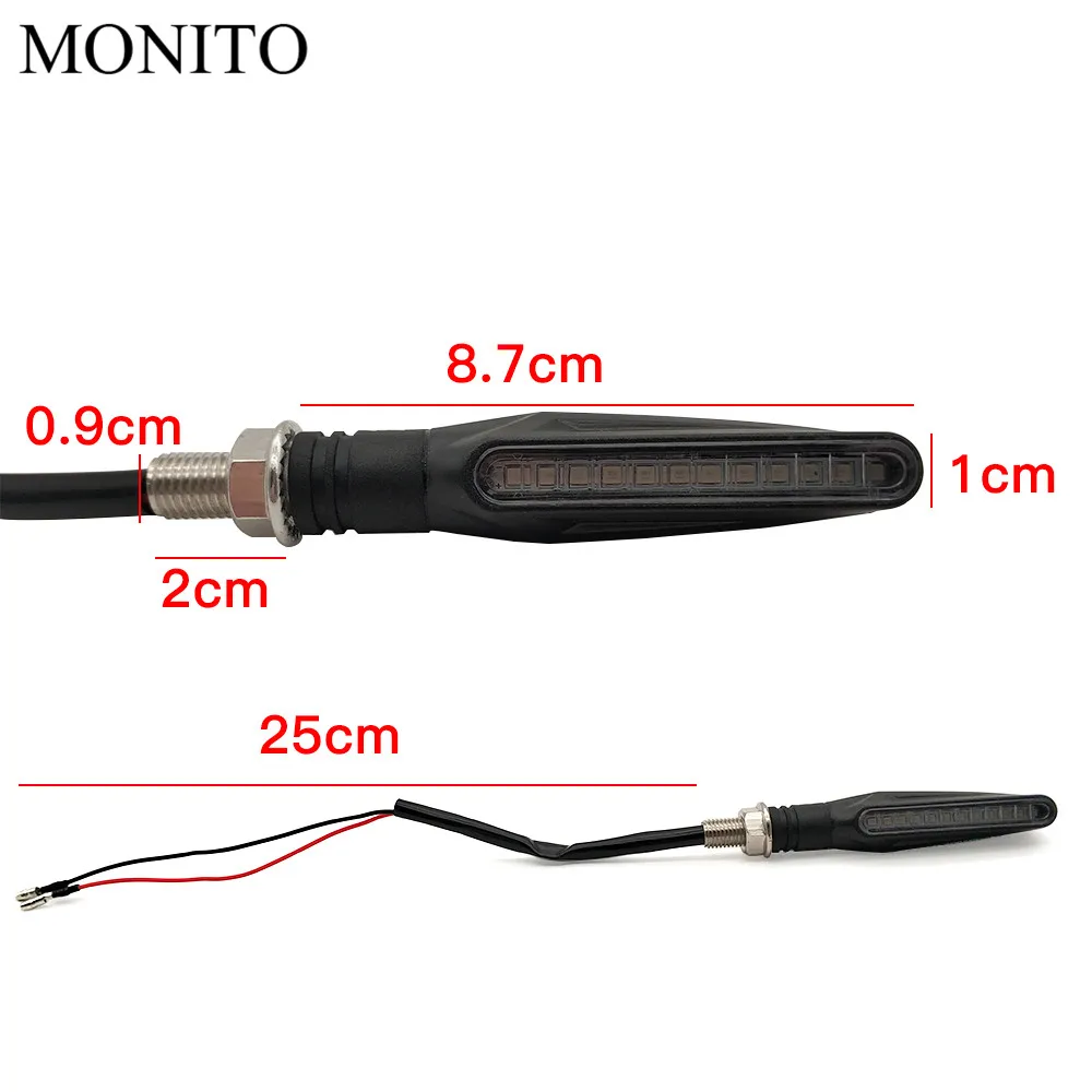 Сигналы поворота для мотоцикла светодиодный свет &quotбегущая вода&quot Мерцание