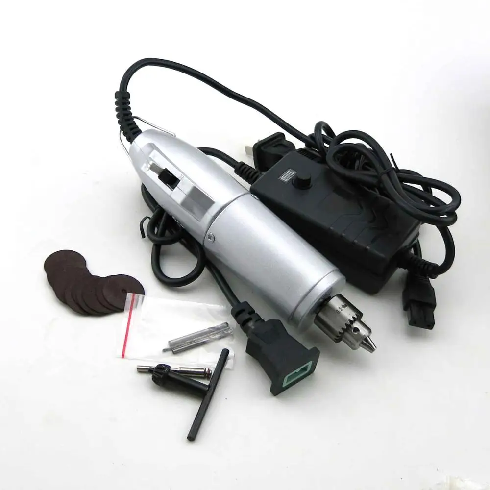 Бесступенчатая микро дрель установить мини электрический шлифовальный станок