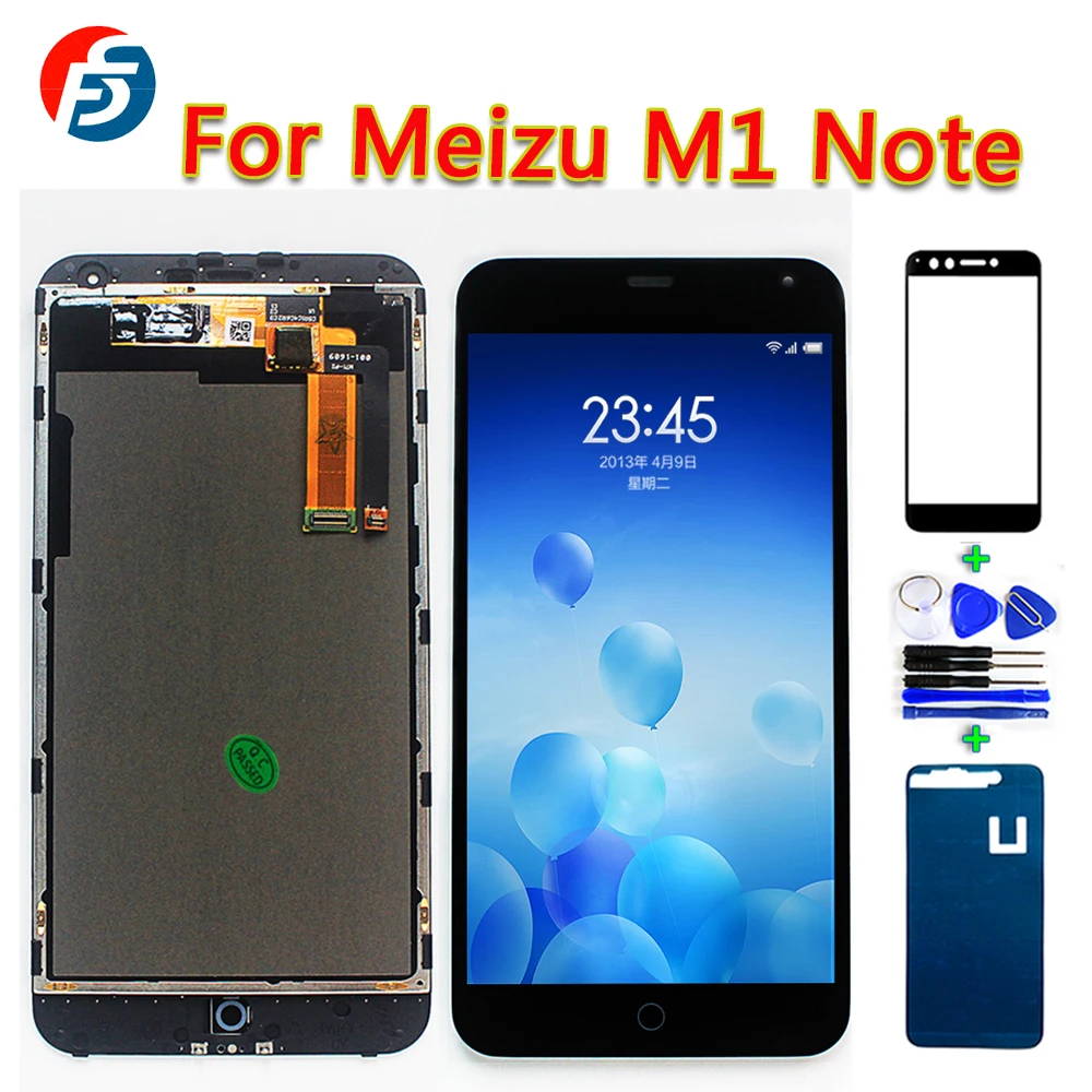 ЖК дисплей Fansu для Meizu M1 Note сенсорный экран 5 дюйма дигитайзер в сборе 1920*1080 рамка с