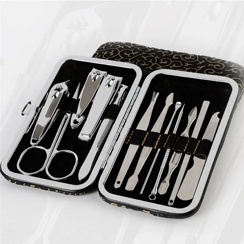 12 шт. Nail Clipper дорожный набор Нержавеющая сталь ногтей маникюр комплект ножницы